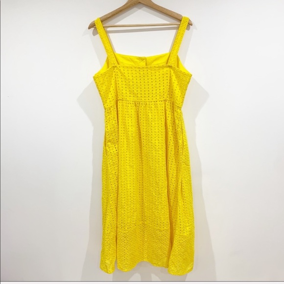 J. Crew midi sundress embroidered eyelets Sz 12 - Picture 5 of 8